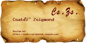 Csató Zsigmond névjegykártya