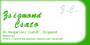 zsigmond csato business card