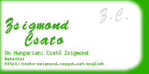 zsigmond csato business card